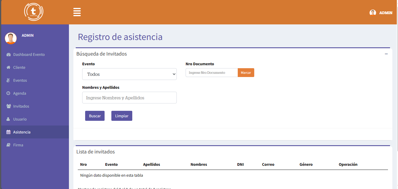 Tickera.app Registro de asistencia